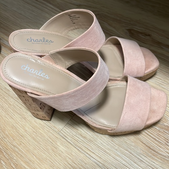 Charles by Charles David Block Heel Platform Sandal, Blush - Picture 2 of 5